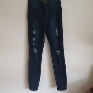 High rise skinny jeans